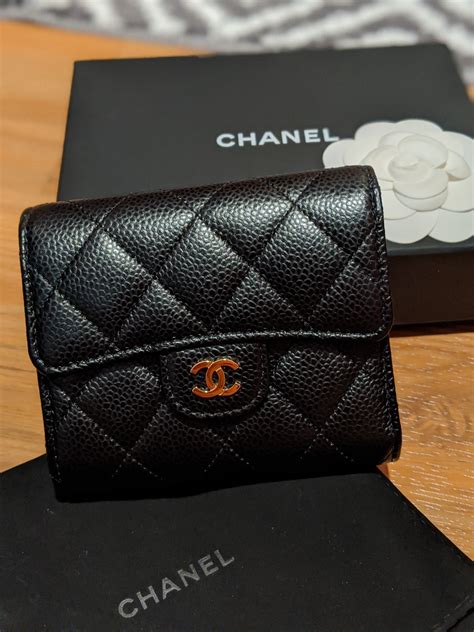 chanel classic flap wallet black caviar|Classic small flap wallet .